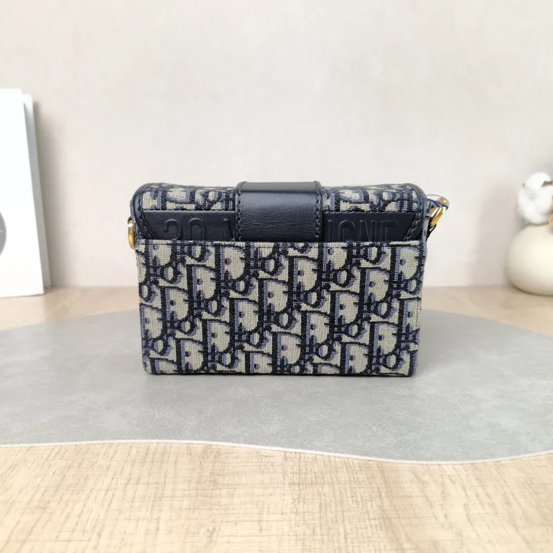 DIOR Crossbody Bag 30Montaigne 30 Box Box Blue Canvas Mini 17.5 × 5 × 11.5 cm — cover view 4 of 5