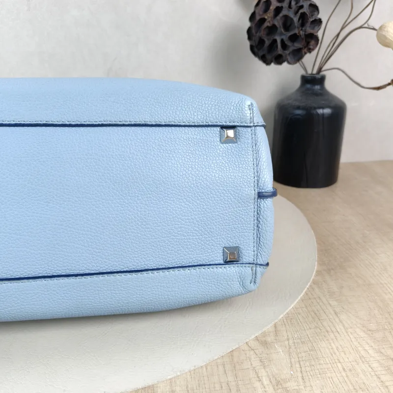 MCM Shoulder Bag Tote Bag Blue Calfskin Large34 × 15 × 22 cm — detail view 7 of 13