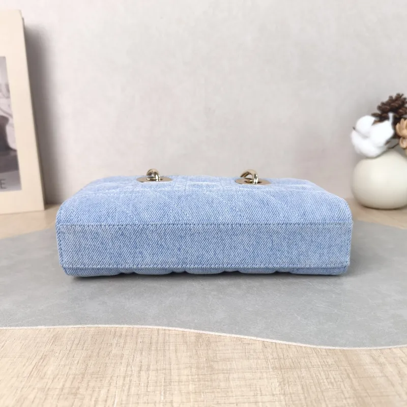 DIOR Top Handle Bag Lady D-Joy Blue Small 22 × 6 × 11 cm — cover view 6 of 6