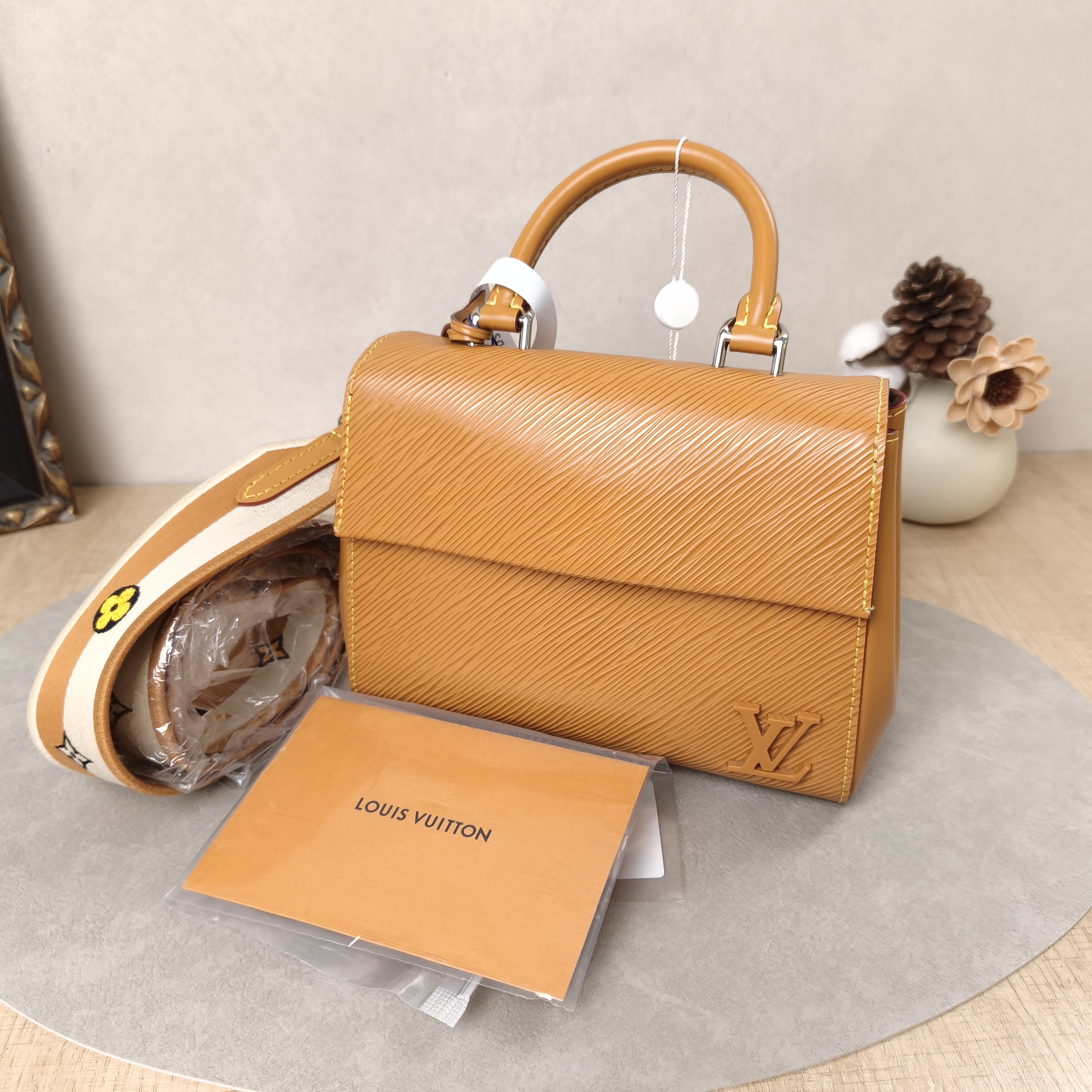 Louis Vuitton Crossbody Bag CLUNY Caramel Epi Embossed Calfskin Mini 20 × 7.5 × 16 cm — cover view 4 of 6
