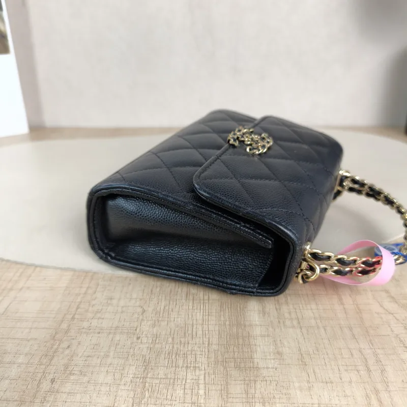 Chanel Crossbody Bag kelly Black Grained Calfskinnano15 × 5 × 11 cm — detail view 7 of 13