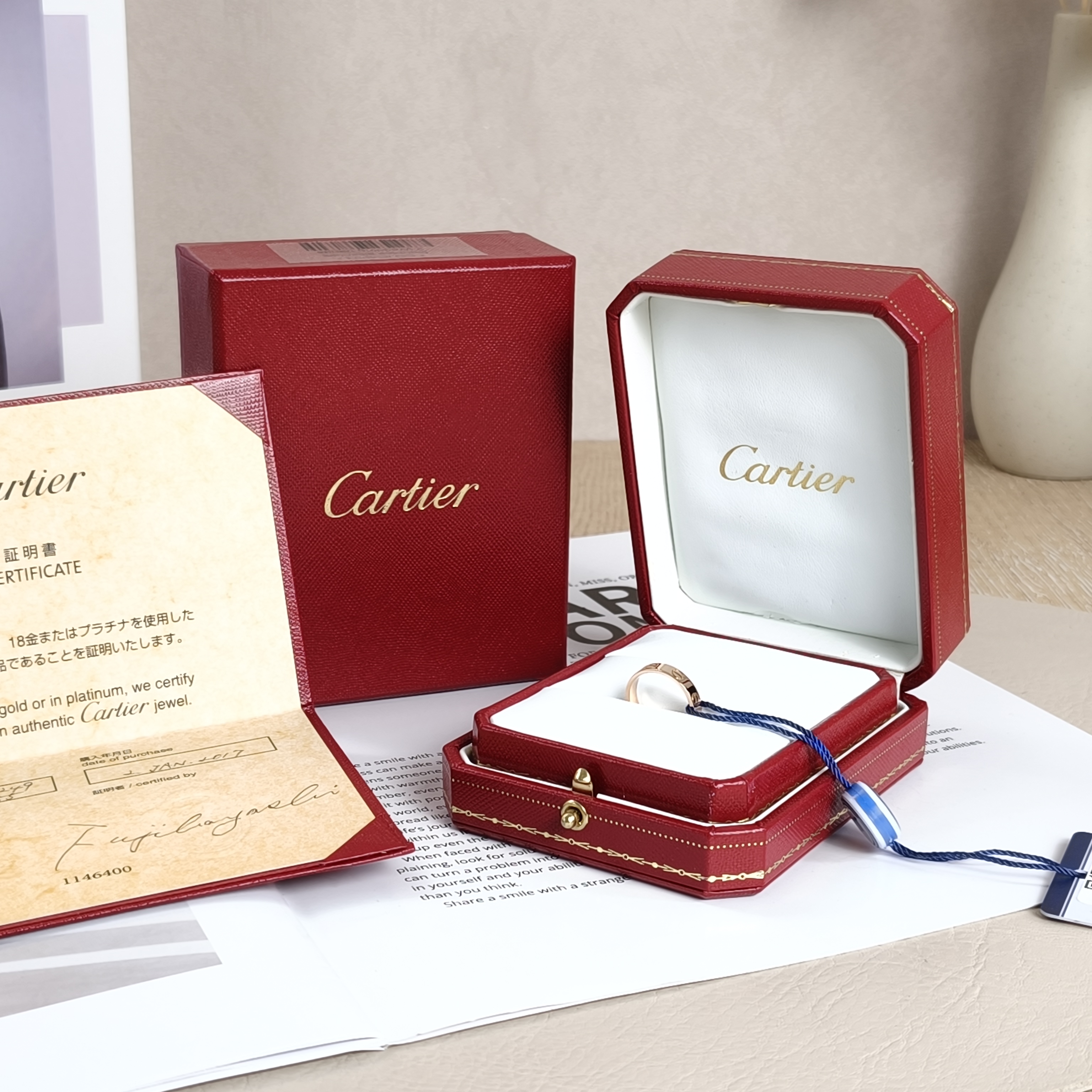 CARTIER Ring Love Collection Ring Rose Gold 18KR ose Gold3.6 Small49