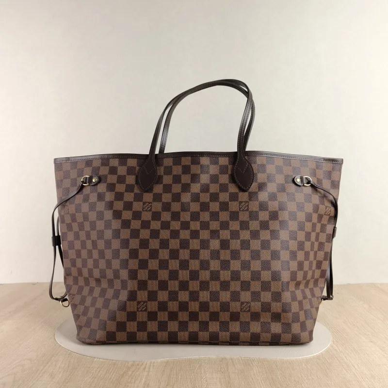 Louis Vuitton Shoulder Bag Neverfull Damier Ebene PVC Large 39 × 19 × 32 cm