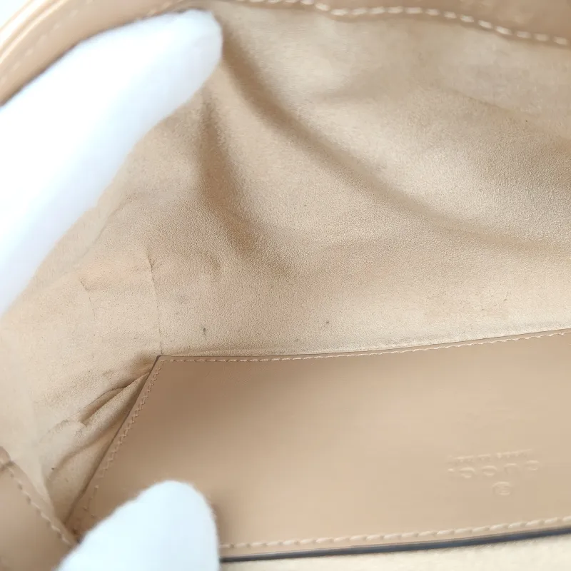 GUCCI Crossbody Bag GG Marmont Small Marmont 22 Taupe Calfskin Small 22 × 6 × 13 cm — detail view 9 of 12