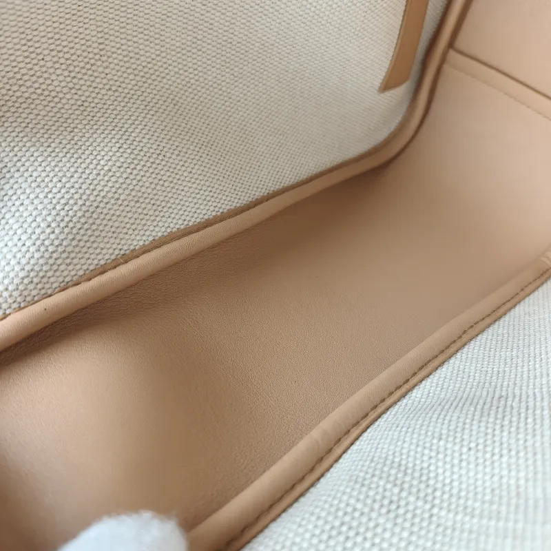 SAINT LAURENT Crossbody Bag LE 5 À 7 Hobo Inner Pouch Beige Brown Canvas Small 22.5 × 8.5 × 23 cm — detail view 7 of 14