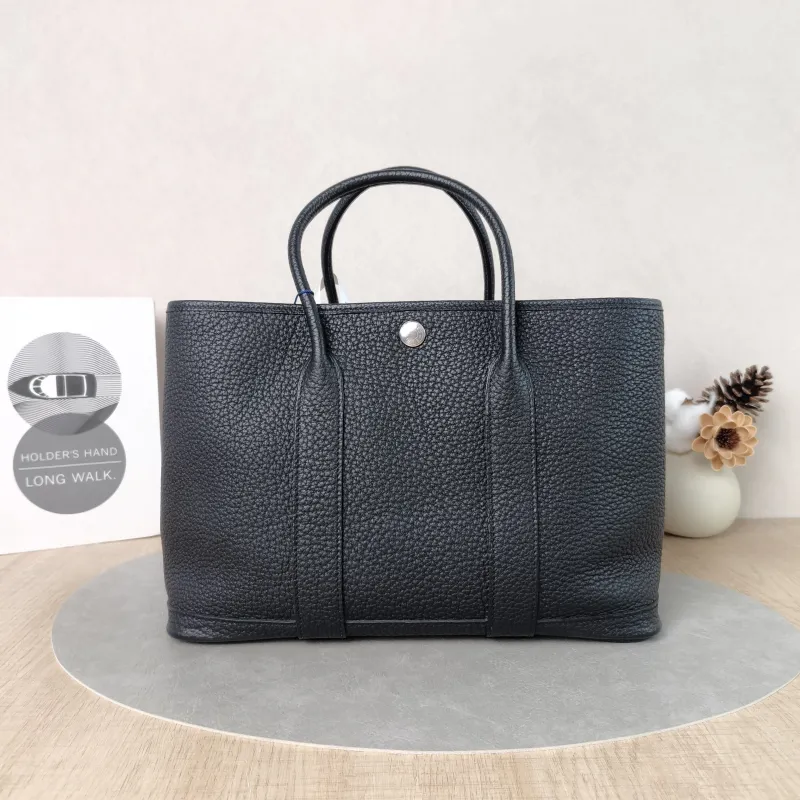 Hermès Top Handle Bag Garden Party 30 30Black Negonda Calfskin Medium30 × 13 × 21 cm — cover view 5 of 5