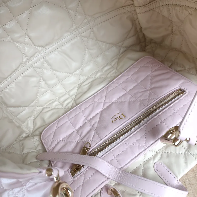 DIOR Top Handle Bag TOUJOURS Pink White Calfskin Medium28.5 × 17 × 21.5 cm — detail view 5 of 10