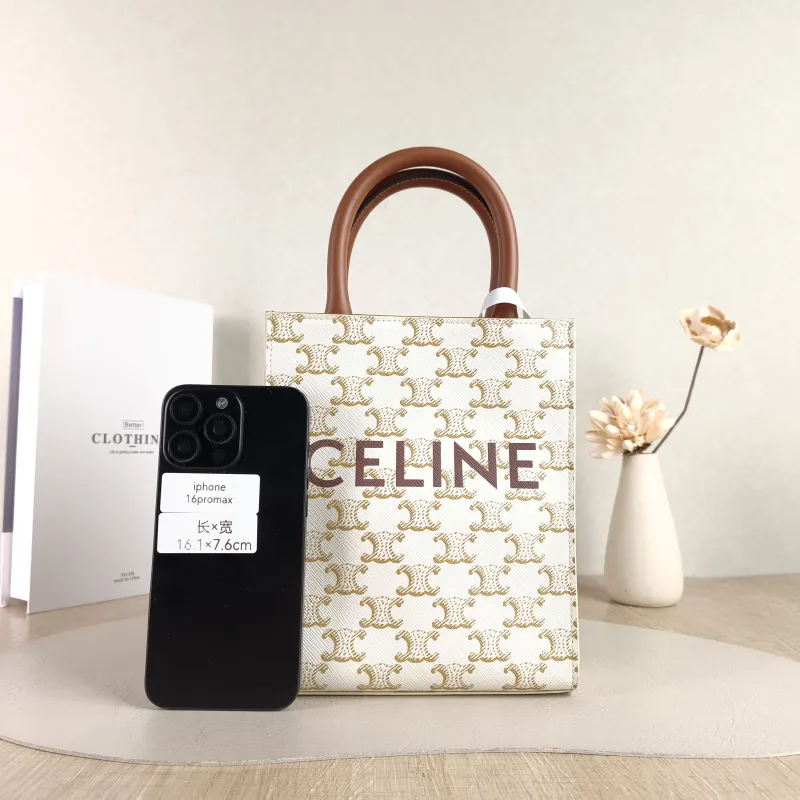 CELINE Crossbody Bag CABAS Mini White PVC Mini 17 × 4 × 20.5 cm — cover view 5 of 5