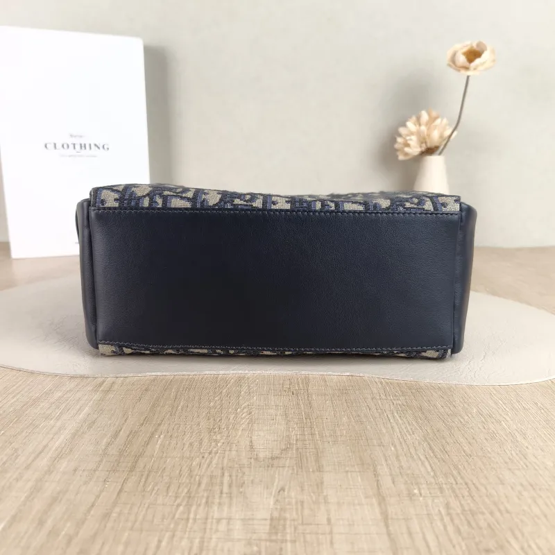 DIOR Top Handle Bag D-Dream Blue Canvas Medium 28 × 10 × 16 cm — cover view 3 of 6