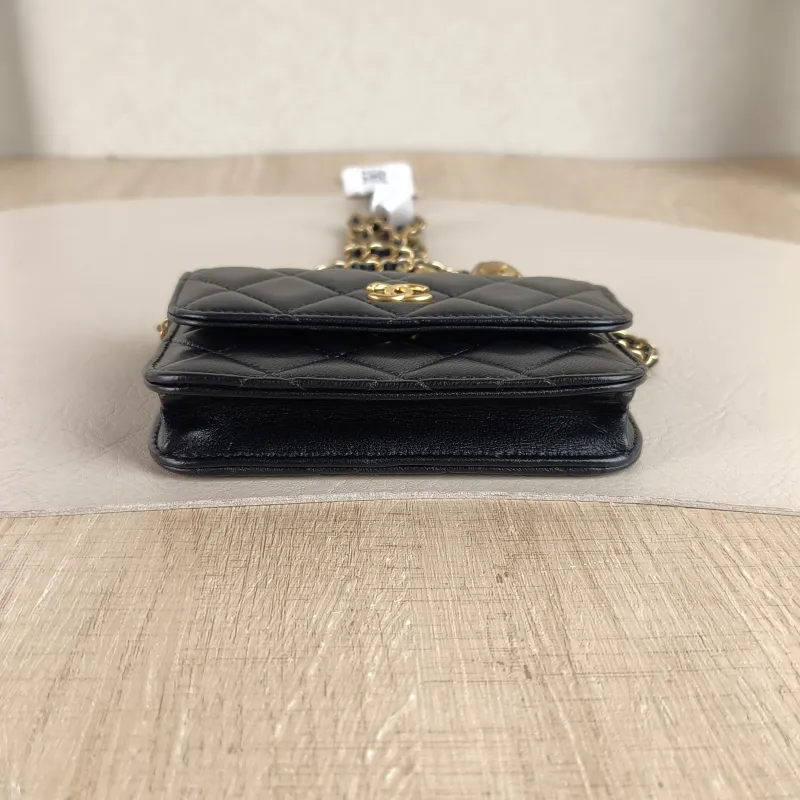 Chanel Crossbody Bag cf Collection Crossbody Bag Black Lambskin One Size 12 × 3 × 9 cm 31 — cover view 5 of 5