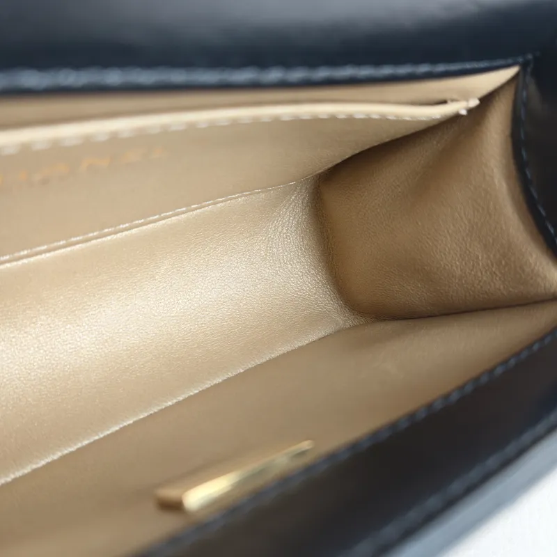 Chanel Crossbody Bag Black Calfskin Small 19 × 8 × 12 cm — detail view 12 of 12