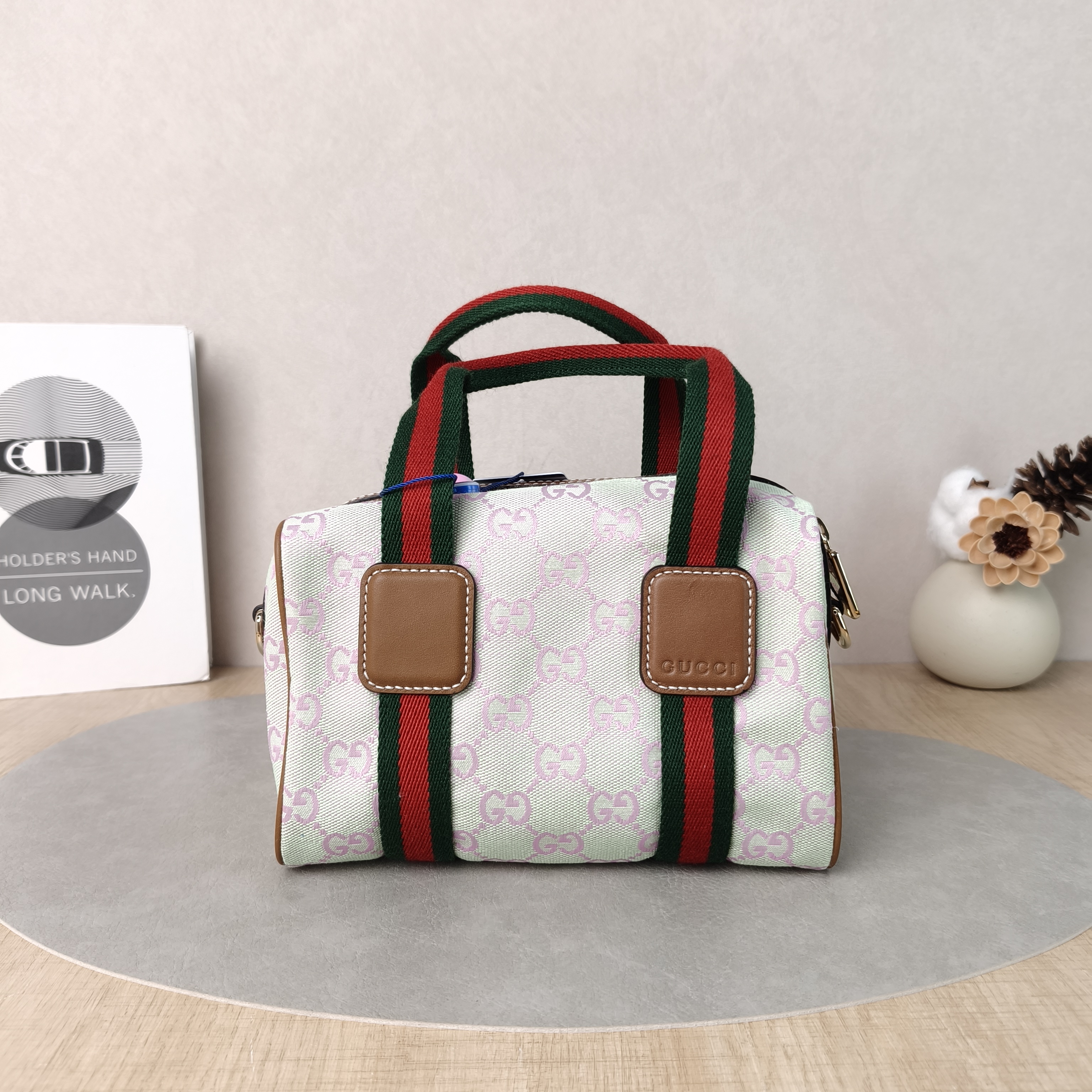 GUCCI Crossbody Bag GG Collection Green Canvasmini20 × 13 × 13 cm