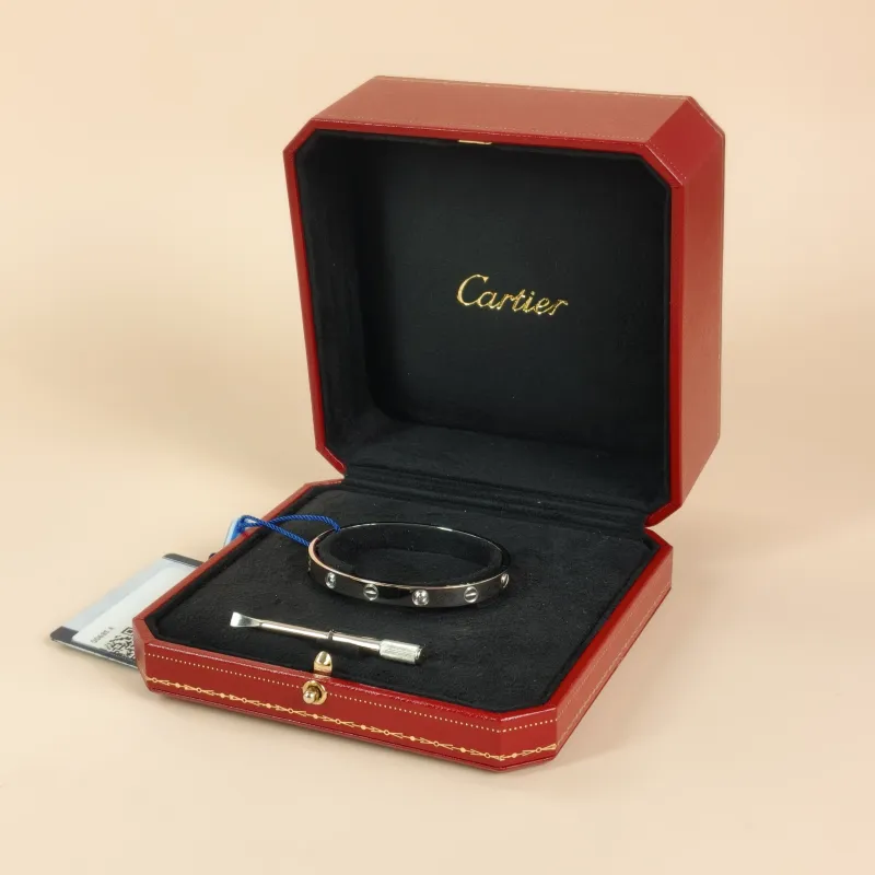 CARTIER Bangle Love Collection Bangle White Gold 18KW hite Gold Diamond Edition 16 — cover view 2 of 8