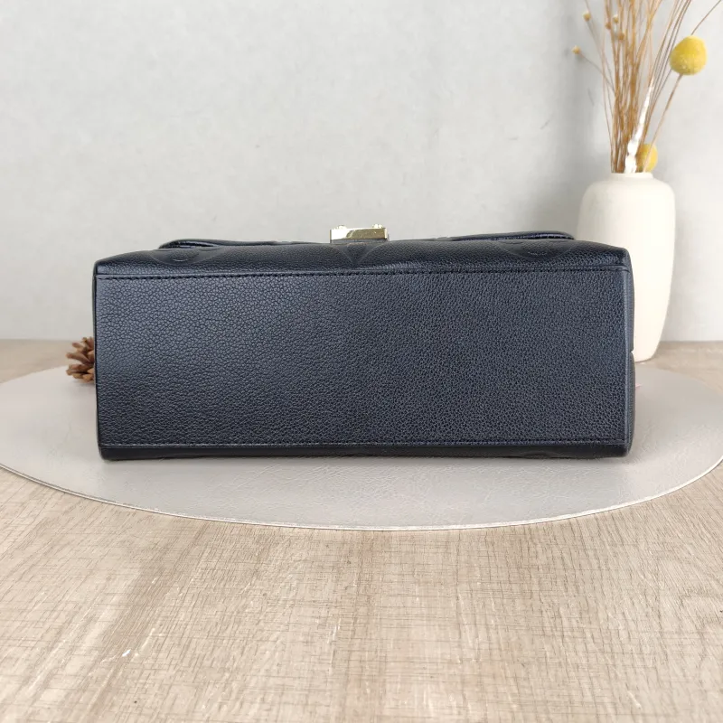 Louis Vuitton Crossbody Bag MADELEINE Black Monogram Empreinte Embossed Calfskin Medium 30 × 11 × 19.5 cm — cover view 4 of 5