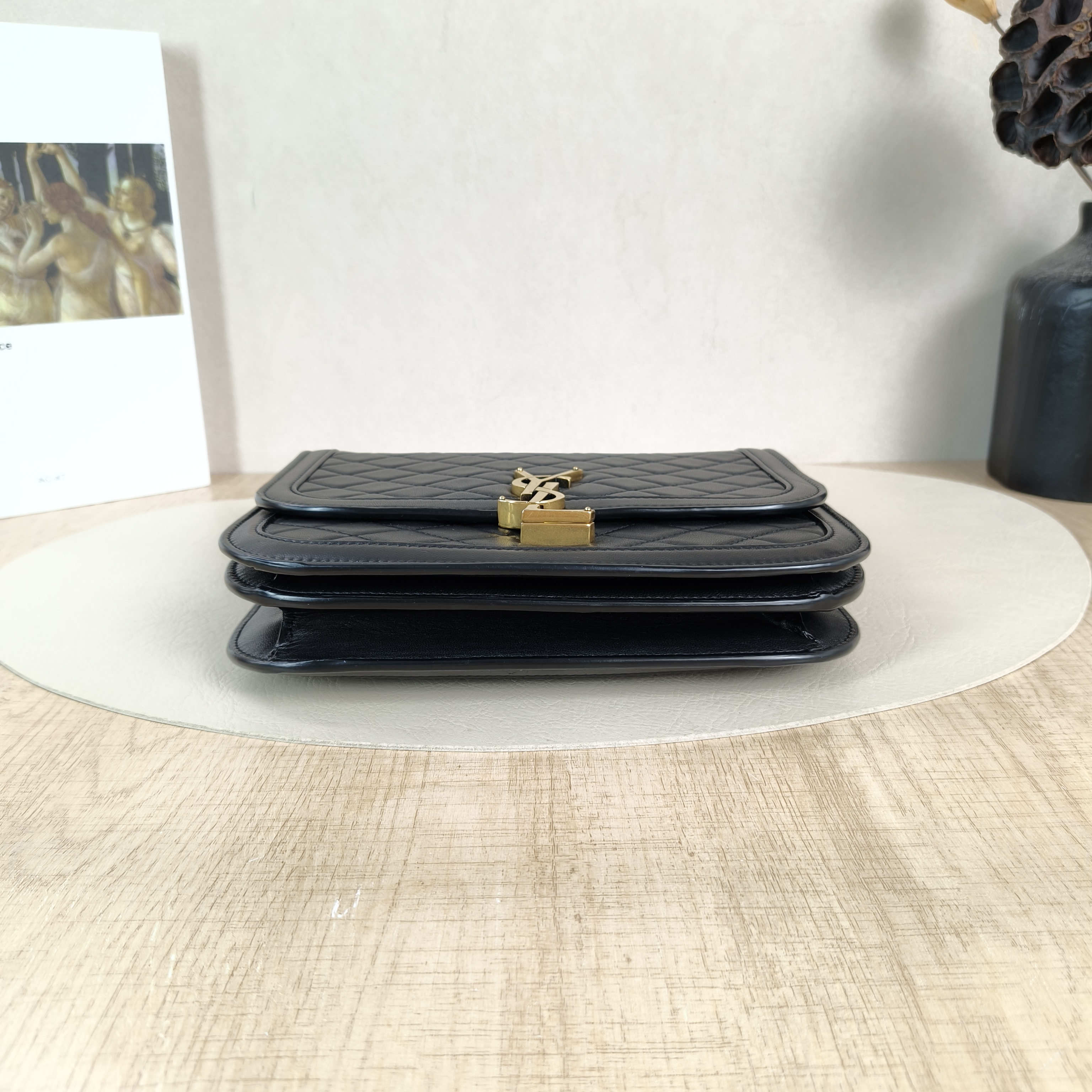 SAINT LAURENT Crossbody Bag Solferino Shoulder Bag Black Lambskin One Size22 × 4 × 19 cm — cover view 4 of 5