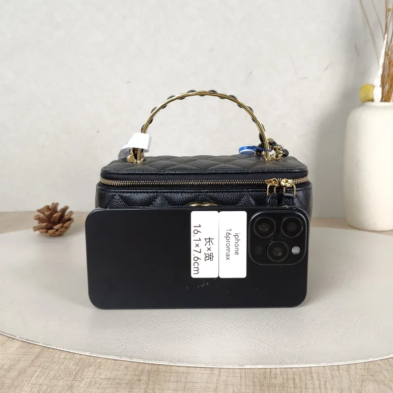Chanel Crossbody Bag Edition Black Grained Calfskinmini16 × 8 × 9.5 cm — cover view 6 of 6