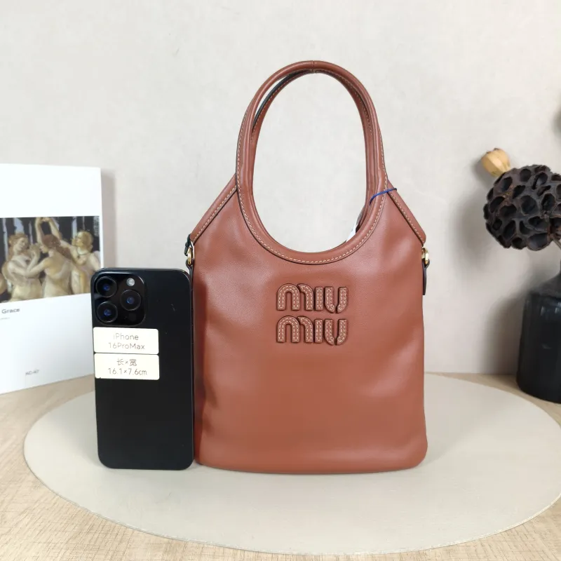 Miumiu Shoulder Bag IVY Tote Shopping Tote Calfskin Mini 20*24 — cover view 6 of 6