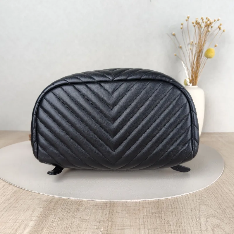 Chanel Backpack V Backpack Black with Gold-Tone Hardware Calfskin One Size24 × 13 × 27 cm — cover view 2 of 5