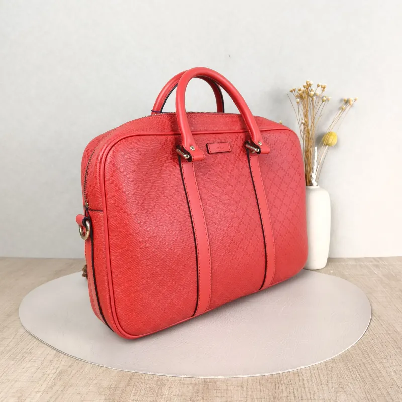 GUCCI Crossbody Bag Red Calfskin 34 × 7 × 24 cm — cover view 5 of 5