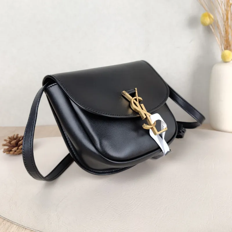 SAINT LAURENT Shoulder Bag Kaia Black Calfskin 16 × 5.5 × 15.5 cm — cover view 3 of 5