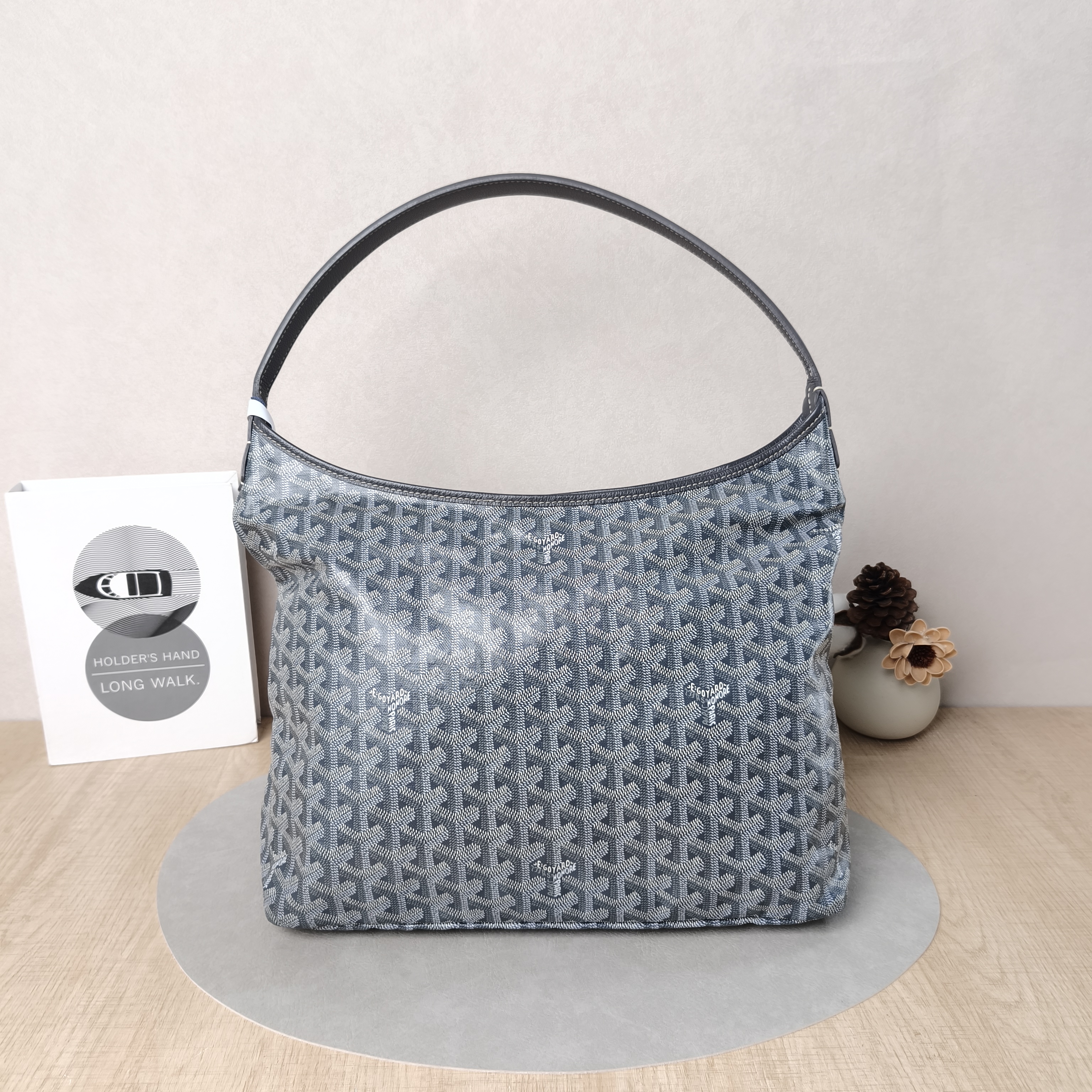 GOYARD Shoulder Bag Boheme Hobo​Grey ine Canvas34 × 14 × 27 cm
