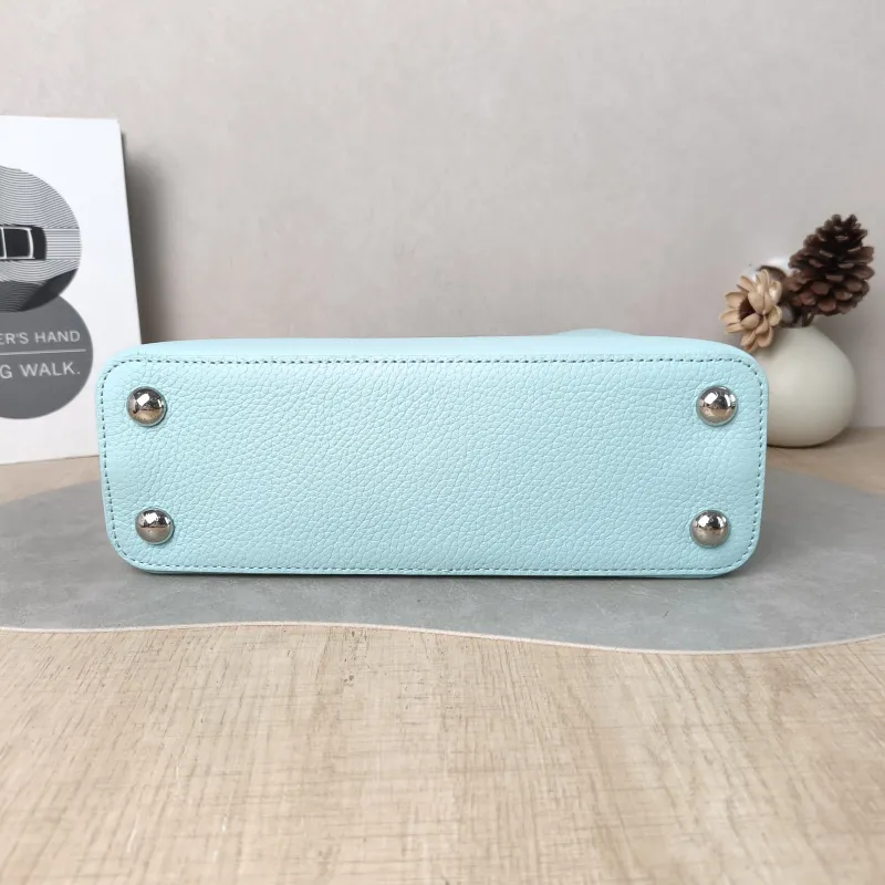 Louis Vuitton Top Handle Bag Capucines Blue Calfskin BB 27 × 9 × 17.5 cm — cover view 3 of 6