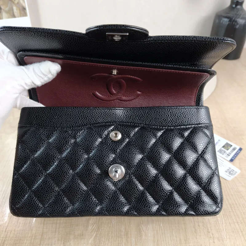 Chanel Crossbody Bag Classic Flap CF Black Grained Calfskin Small 23 × 6 × 14.5 cm Conditioned — detail view 13 of 13