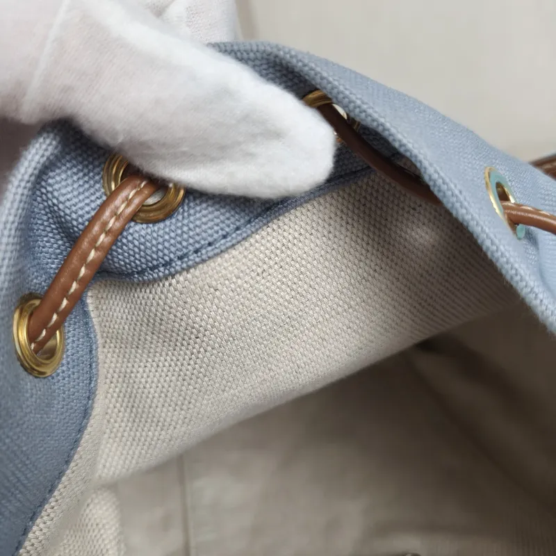 Miumiu Backpack Blue Brown Canvas One Size18 × 11 × 21 cm — detail view 8 of 13