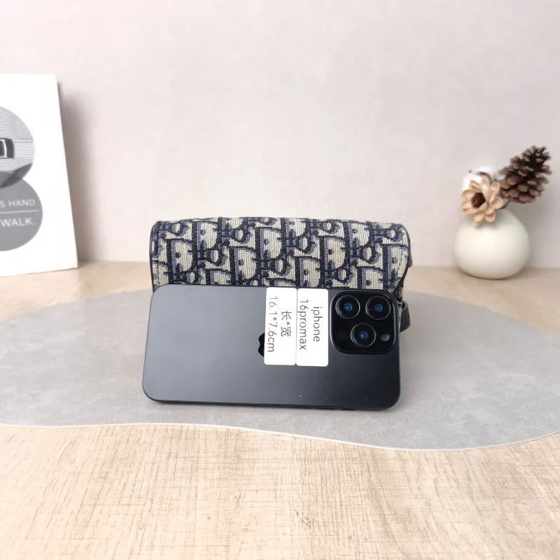 DIOR Belt Bag Saddle Belt Bag Blue Canvas One Size 17 × 3.5 × 10.5 cm — cover view 5 of 5