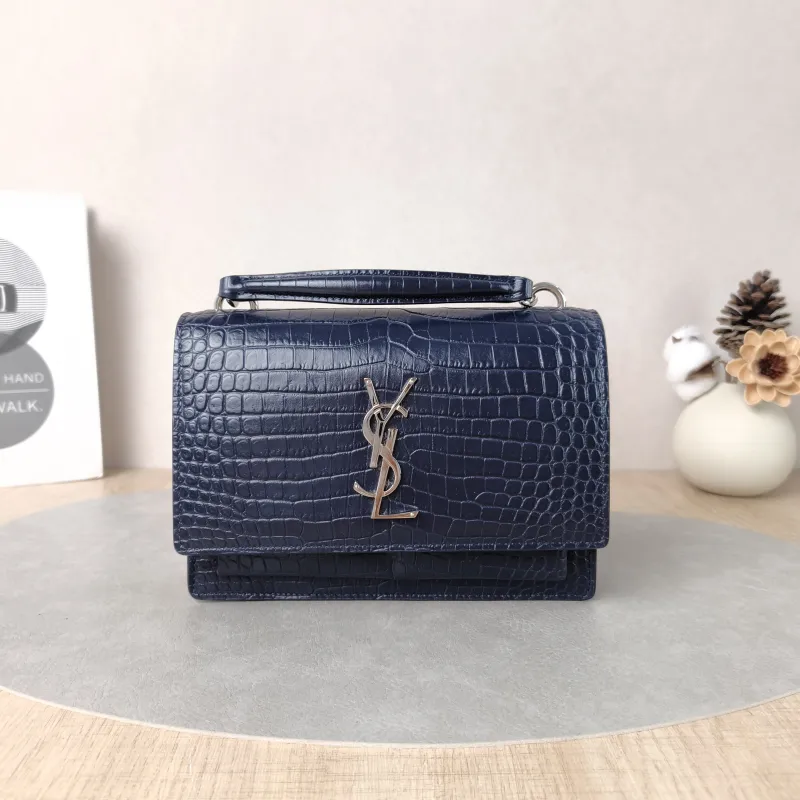 SAINT LAURENT Shoulder Bag SUNSET Edition Navy Calfskin One Size19 × 4 × 14 cm