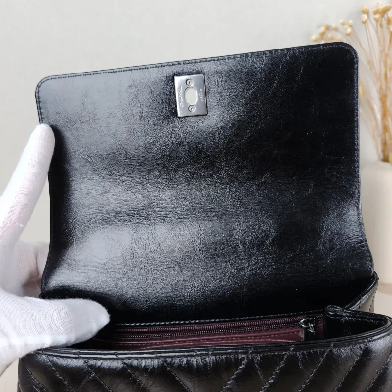 Chanel Crossbody Bag v Coco Handle​ Black Calfskin Small 24 × 10 × 14 cm — detail view 16 of 16