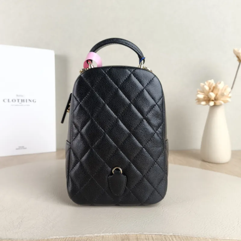 Chanel Backpack mini Backpack Collection Black Grained Calfskin One Size 13 × 9 × 18 cm — cover view 2 of 5