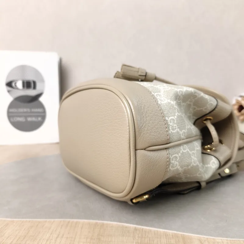 GUCCI Backpack ophidia g Backpack White Monogram PVC Mini 20.5 × 12 × 20 cm — detail view 3 of 12