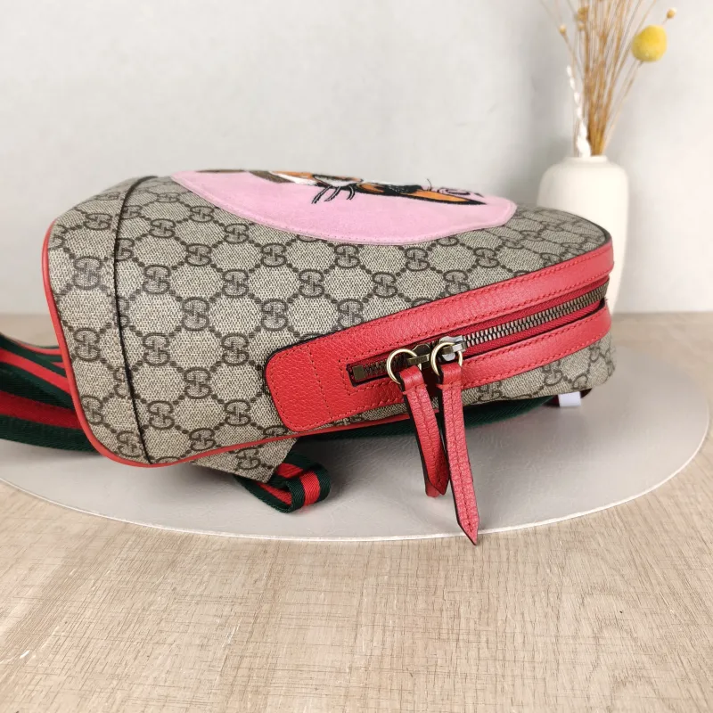 GUCCI Backpack Embroidered Backpack Monogram PVC One Size 22 × 11 × 27 cm — detail view 5 of 10