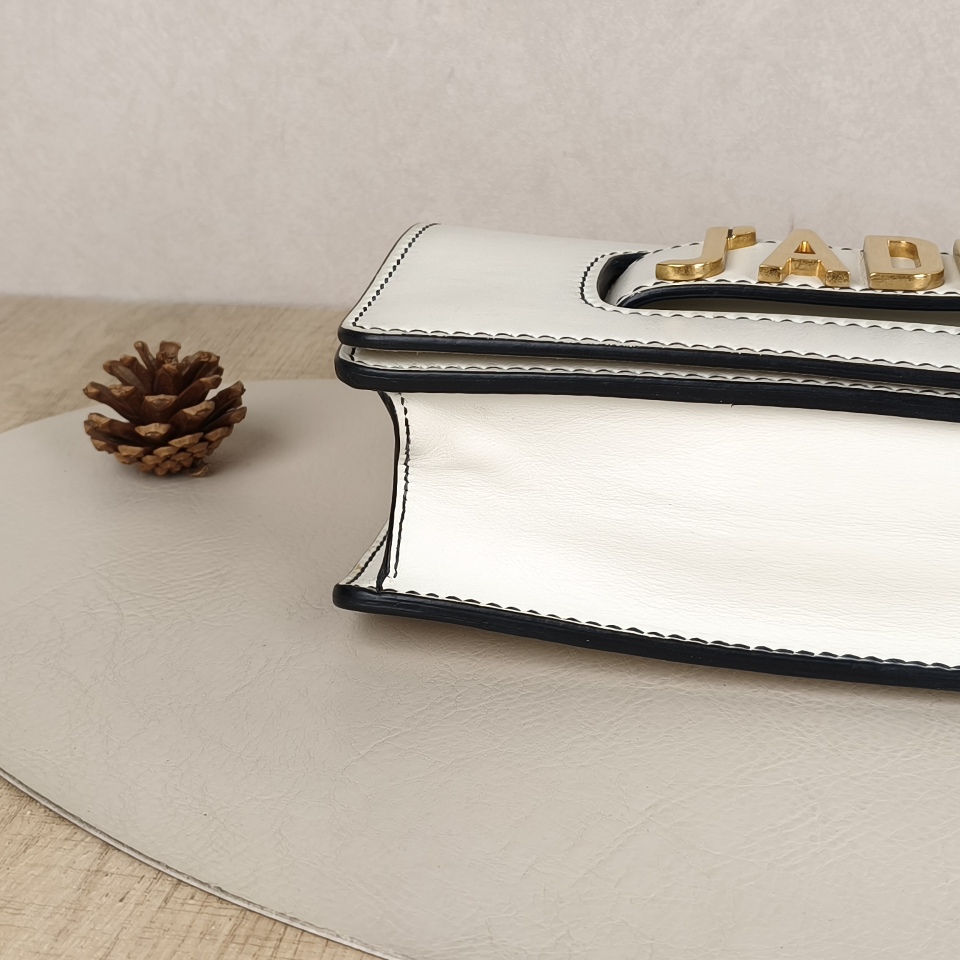 DIOR Crossbody Bag J'A White Calfskin One Size25 × 6 × 17 cm — cover view 6 of 8