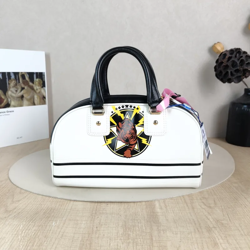 DIOR Top Handle Bag Vibe Bowling White Calfskin 25 × 11 × 15 cm — cover view 3 of 5
