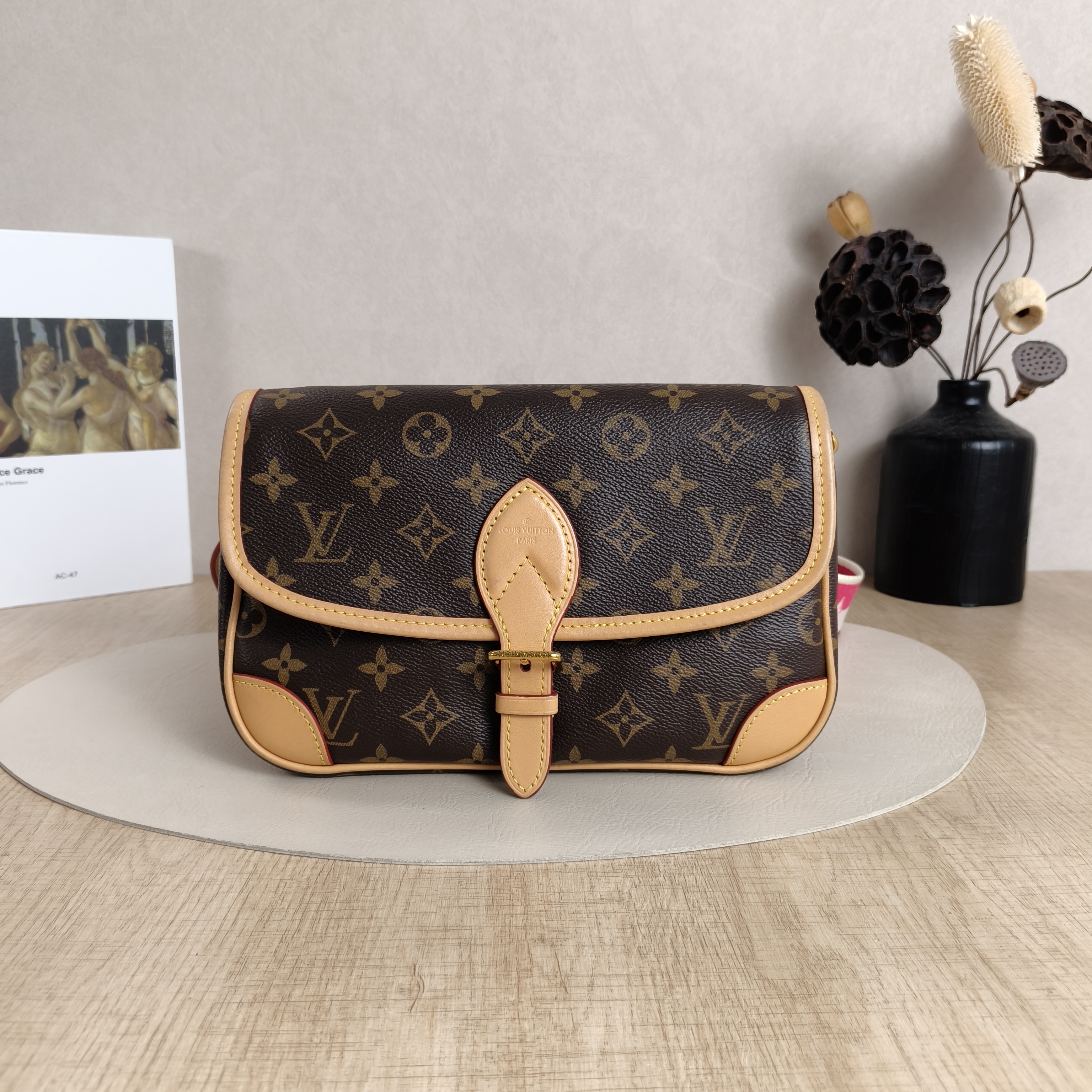 Louis Vuitton Crossbody Bag Diane Baguette Bag Shoulder Strap PVC Small24 × 9 × 15 cm