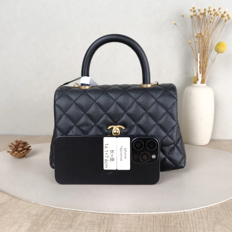 Chanel Top Handle Bag Coco Handle​Black Grained Calfskin Small24 × 10 × 14 cm — cover view 5 of 6