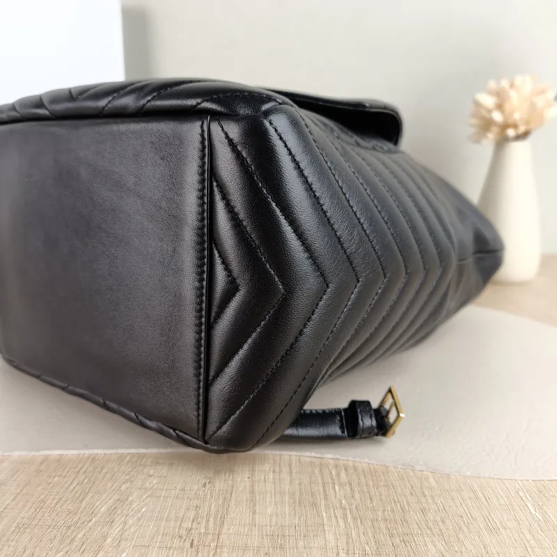 SAINT LAURENT Backpack Joe Backpack Black Lambskin One Size 22 × 15 × 29 cm — detail view 12 of 12