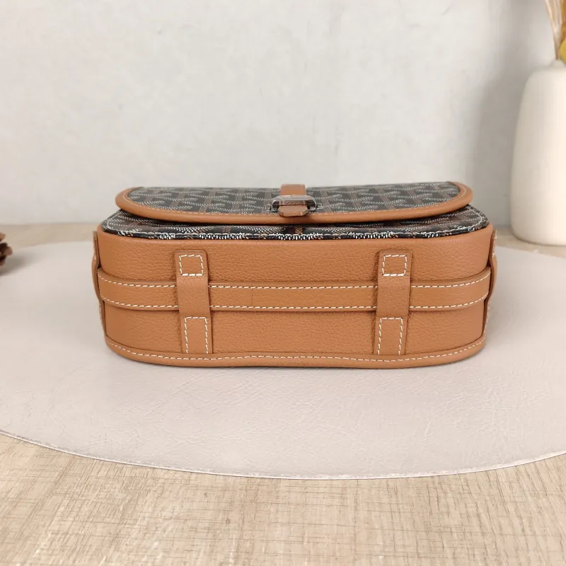 GOYARD Crossbody Bag BELVEDERE Messenger Bag Brown ine Canvas Small 22 × 7 × 16 cm — cover view 2 of 5