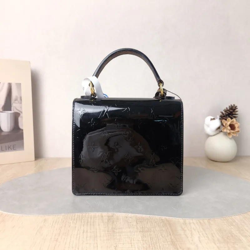Louis Vuitton Crossbody Bag Spring Street Black Patent Leather · PVC 17 × 8.5 × 16 cm — cover view 2 of 5