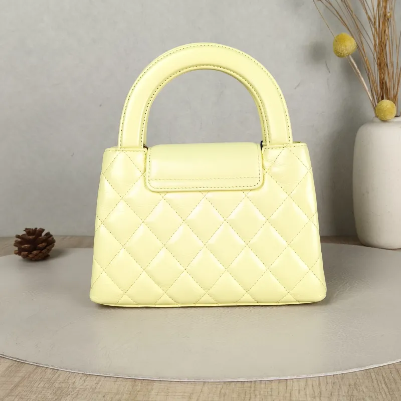 Chanel Crossbody Bag Kelly Yellow Waxed Leather Mini 19 × 7 × 13 cm — cover view 4 of 6