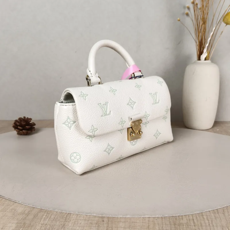Louis Vuitton Crossbody Bag MADELEINE White · Green Calfskin nano 21 × 6 × 12.5 cm — cover view 3 of 5