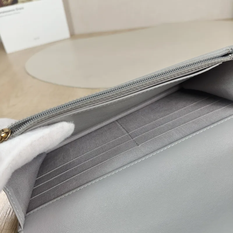 Chanel Crossbody Bag 19Bag WOC Grey SL ambskin Mini 19.2 × 3.5 × 12.3 cm — detail view 3 of 12