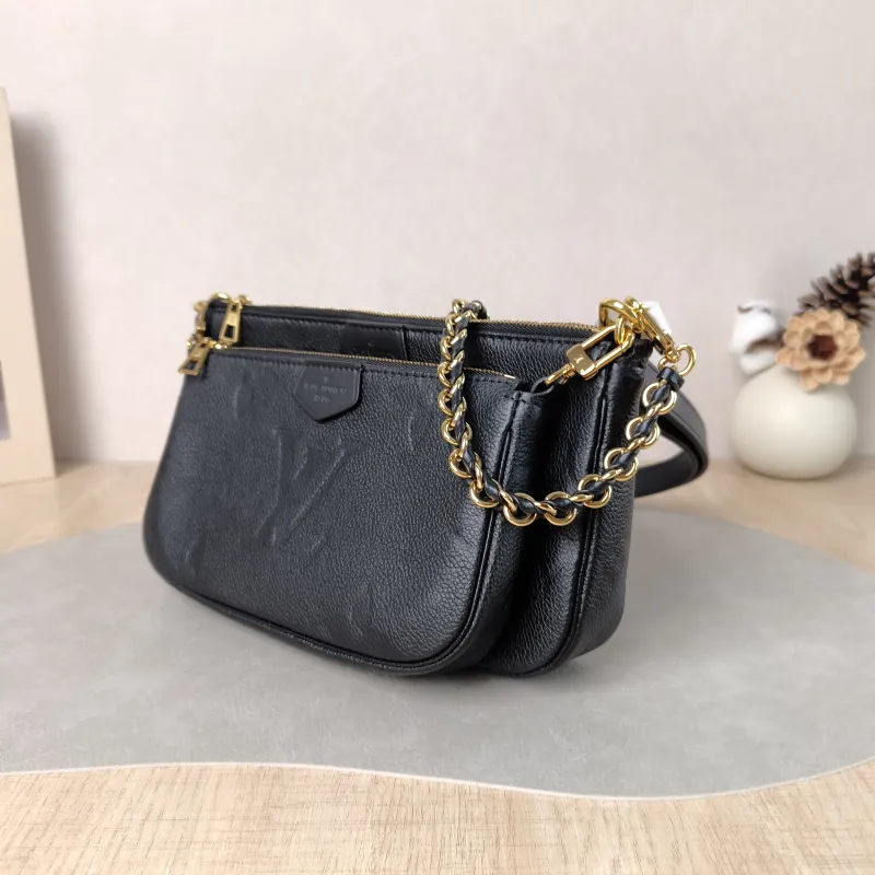 Louis Vuitton Crossbody Bag Multi Pochette Accessoires Black Calfskin Small 25 × 4.5 × 14.5 cm — cover view 3 of 5