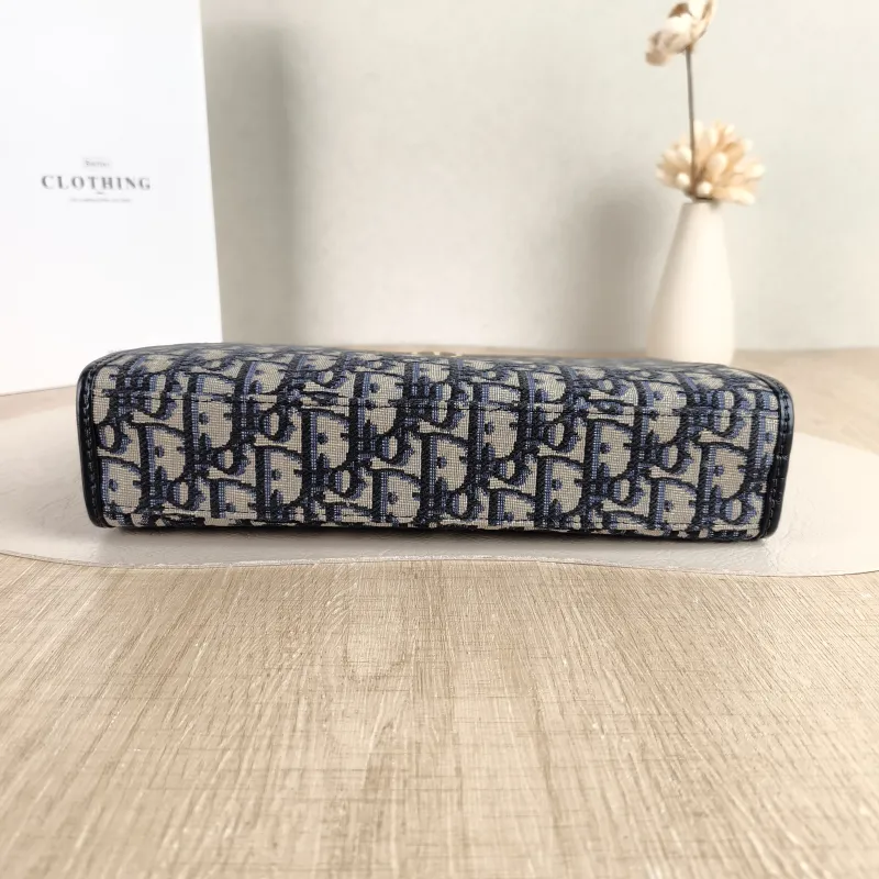 DIOR Clutch 30 Montaigne Dea Clutch Blue Canvas One Size 26 × 7 × 20 cm — cover view 4 of 5