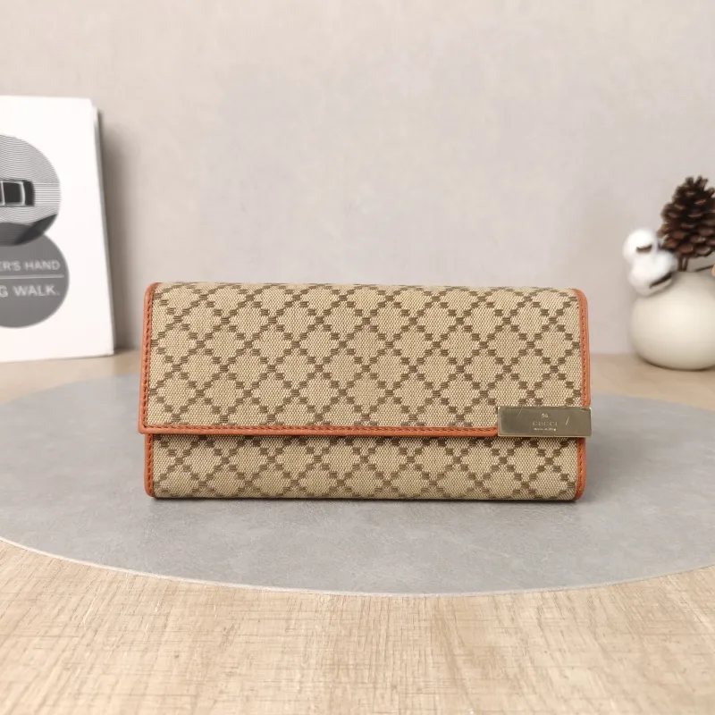 GUCCI Shoulder Bag Wallet Monogram Canvas One Size19 × 3 × 9.5 cm