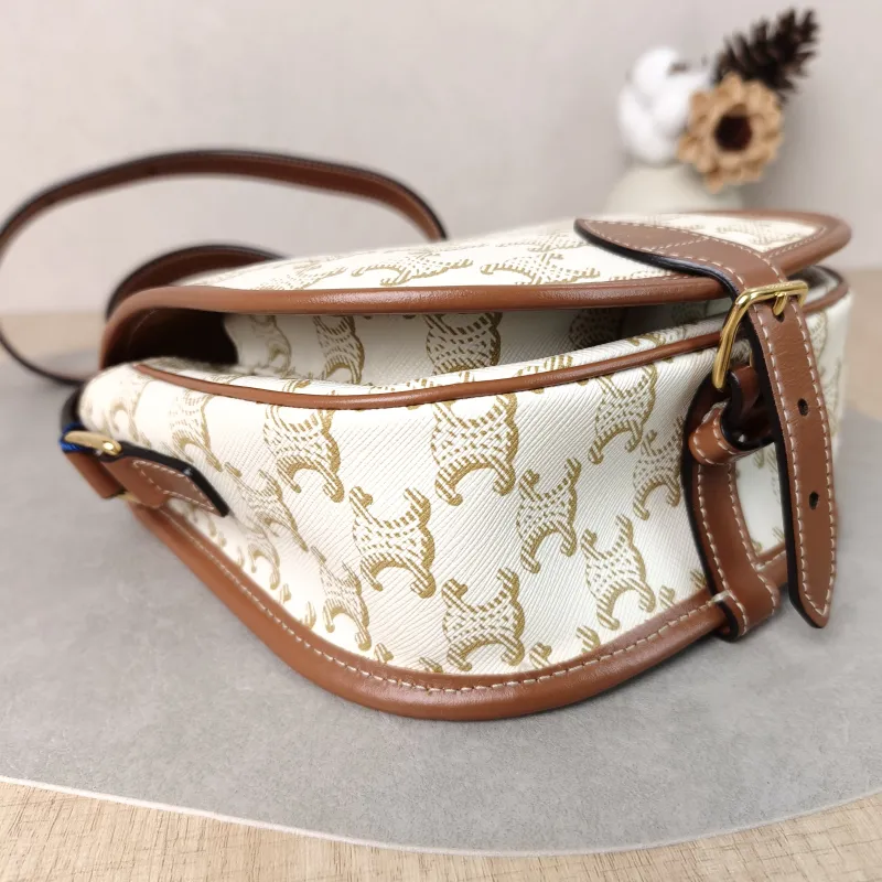 CELINE Crossbody Bag FOLCO White PVC Medium 18.5 × 8 × 17 cm — detail view 5 of 13