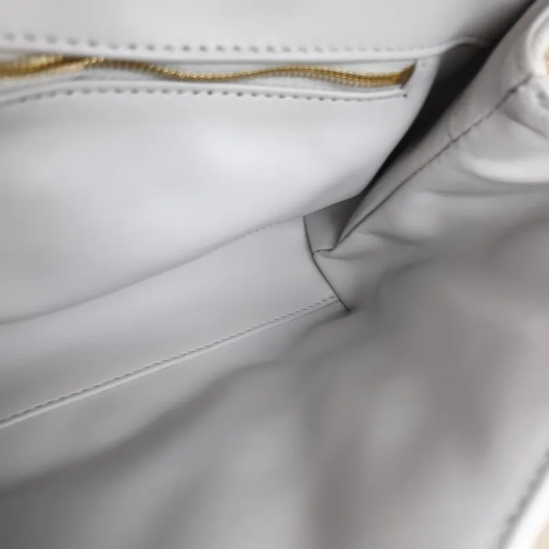 BALENCIAGA Crossbody Bag B Bag Crossbody Bag White Calfskin One Size 24 × 7 × 20 cm — detail view 5 of 12