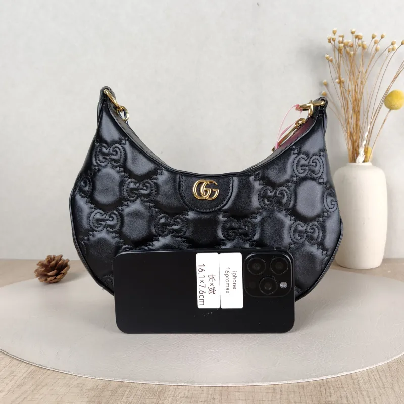 GUCCI Shoulder Bag GG matelasse Black Calfskin Small 27 × 7 × 18 cm — cover view 4 of 5